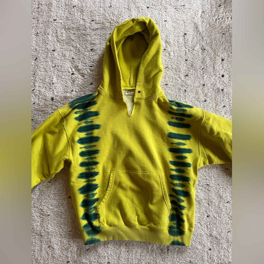 Chartreuse tie dye Oversized Sweatshirt